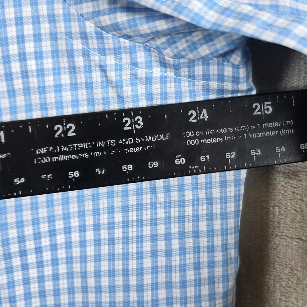 Peter Millar Crown Crafted MenXL Flex Finish Button shirt  Blue Gingham NWT $250 - Picture 9 of 11